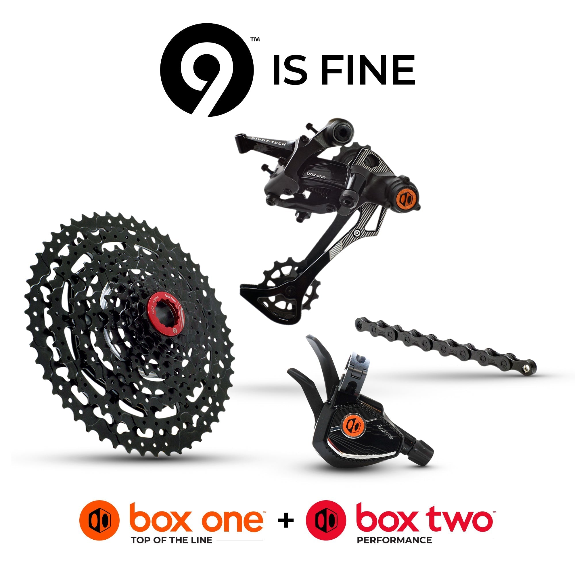 Box One/Two or Two/One Prime 9 X-Wide Groupset