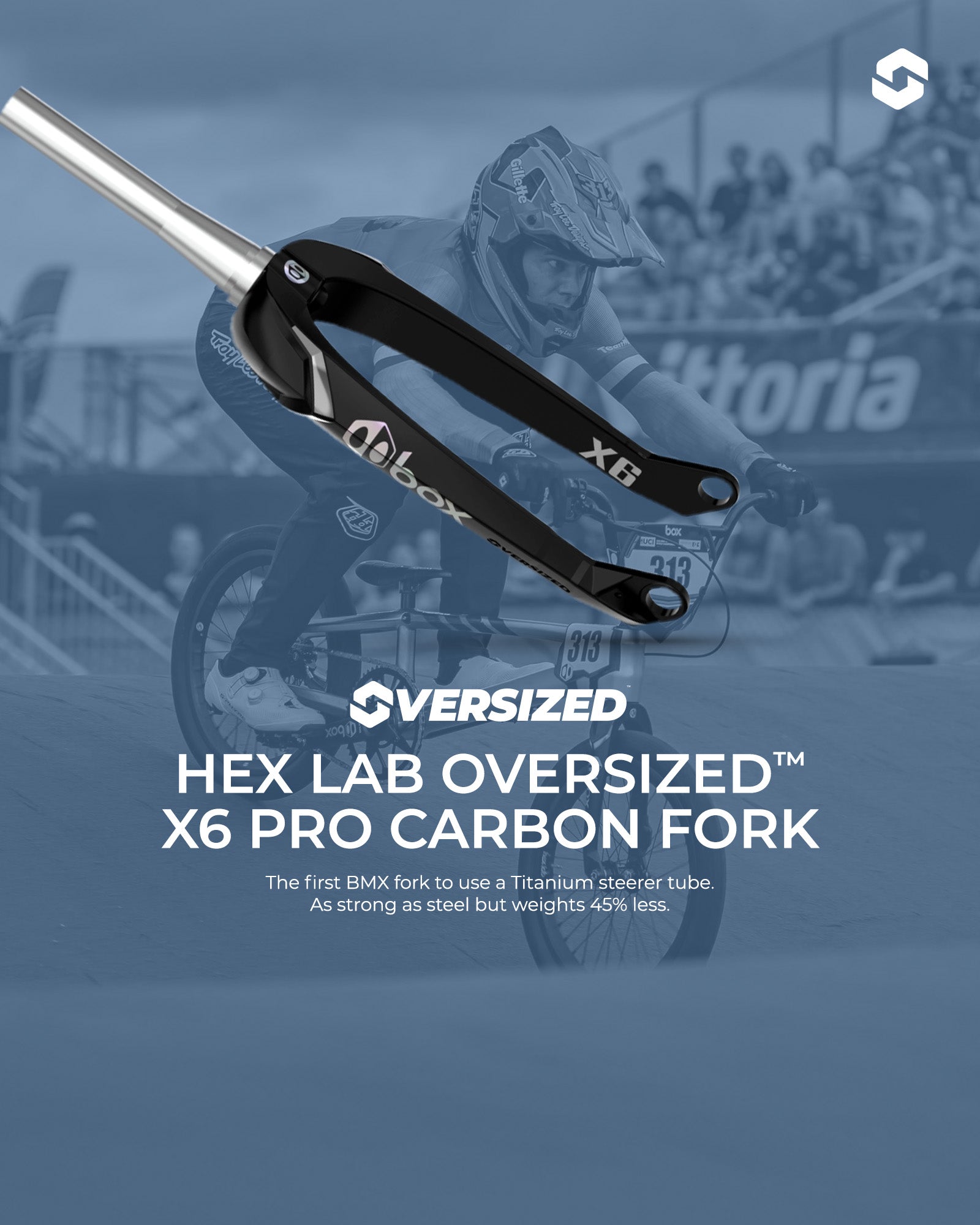 Image of X6 Fork for BMX with titanium steerer tube