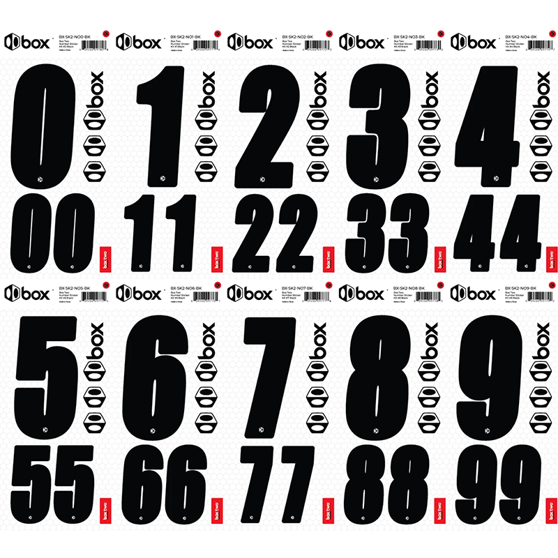 Box Two Number Sticker Kit