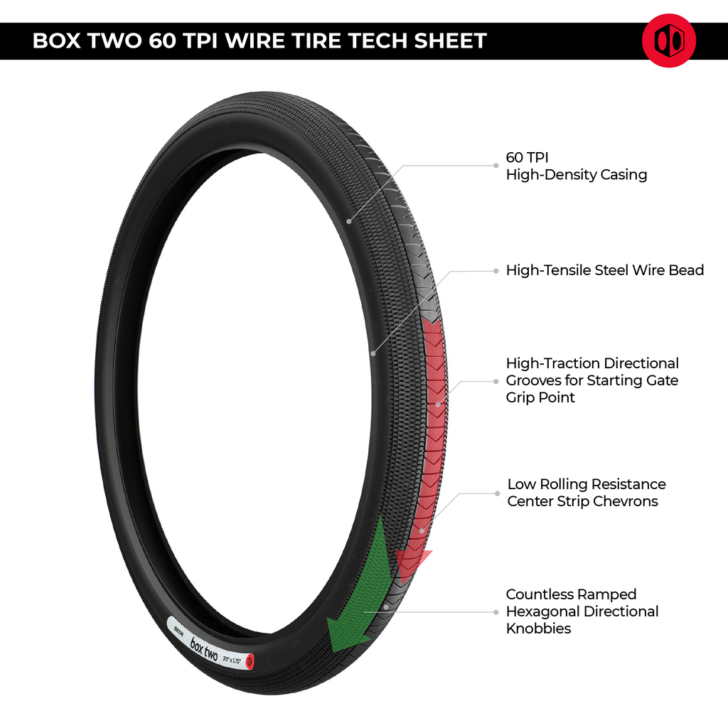 Box Two 60 TPI 26x2.10" Wire Bead Tire